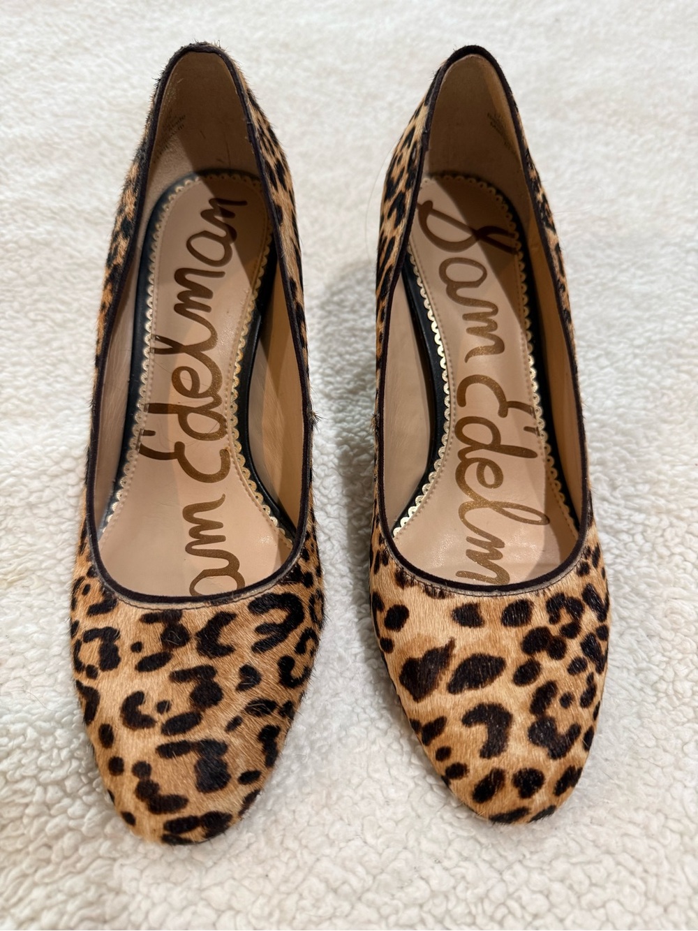 Sam Edelman Leopard-Print Pointed-Toe Pumps - Tan & Black